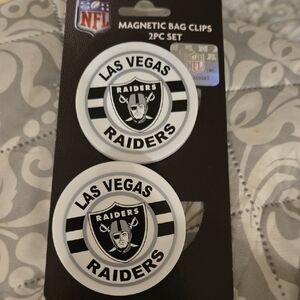 NFL Las Vegas Raiders Black and White Bag Clips